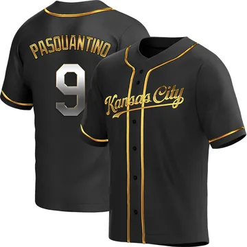 Vinnie Pasquantino Men's Kansas City Royals Replica Alternate Jersey - Black Golden