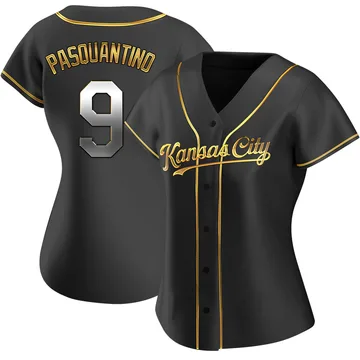 Vinnie Pasquantino Women's Kansas City Royals Replica Alternate Jersey - Black Golden