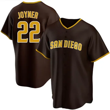 Wally Joyner Men's San Diego Padres Replica Road Jersey - Brown