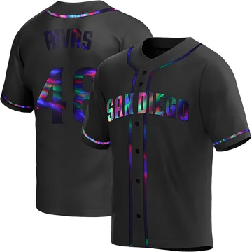 Webster Rivas Men's San Diego Padres Replica Alternate Jersey - Black Holographic