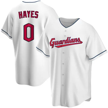 Willie Mays Hayes Men's Cleveland Guardians Replica Home Jersey - White