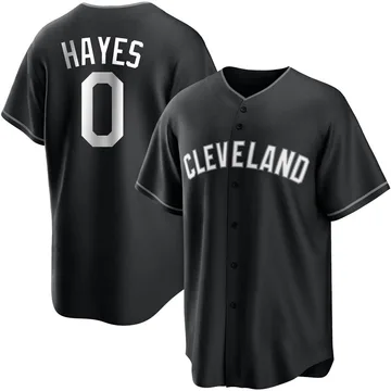 Willie Mays Hayes Men's Cleveland Guardians Replica Jersey - Black/White