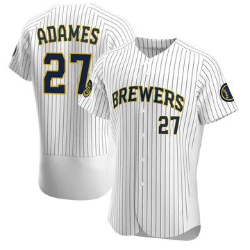 Willy Adames Men's Milwaukee Brewers Authentic Alternate Jersey - White