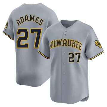 Willy Adames Men's Milwaukee Brewers Limited Away Jersey - Gray