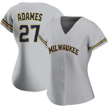 Willy Adames Women's Milwaukee Brewers Authentic Road Jersey - Gray