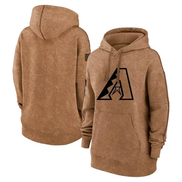 Women's Arizona Diamondbacks 2023 Salute to Service Pullover Hoodie - Brown