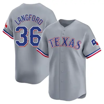 Wyatt Langford Men's Texas Rangers Limited Away Jersey - Gray