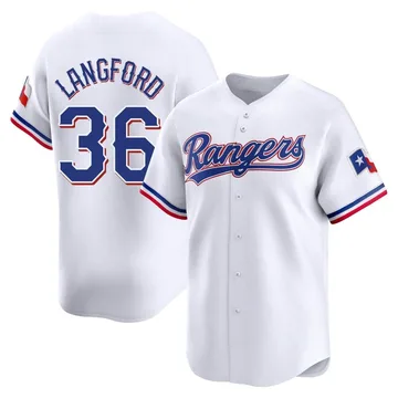 Wyatt Langford Men's Texas Rangers Limited Home Jersey - White