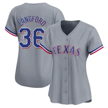 Wyatt Langford Women's Texas Rangers Limited Away Jersey - Gray