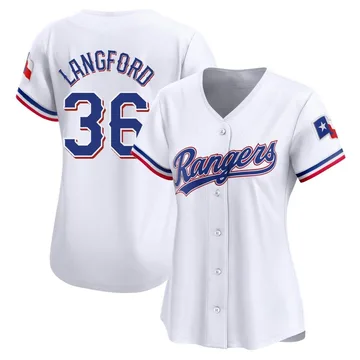 Wyatt Langford Women's Texas Rangers Limited Home Jersey - White