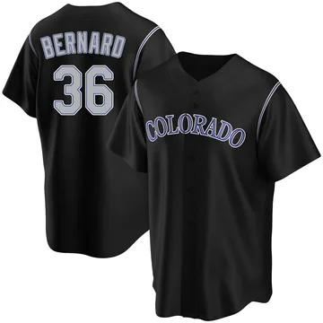 Wynton Bernard Men's Colorado Rockies Replica Alternate Jersey - Black