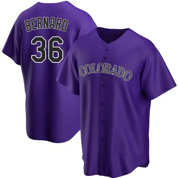 Wynton Bernard Men's Colorado Rockies Replica Alternate Jersey - Purple