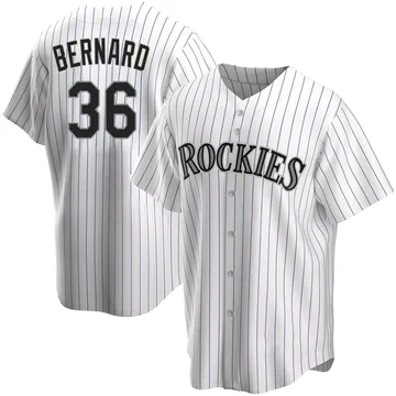 Wynton Bernard Men's Colorado Rockies Replica Home Jersey - White