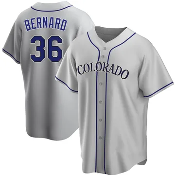 Wynton Bernard Men's Colorado Rockies Replica Road Jersey - Gray