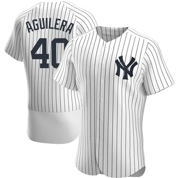 Yedrinson Aguilera Men's New York Yankees Authentic Home Jersey - White