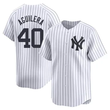 Yedrinson Aguilera Men's New York Yankees Limited Yankee Home Jersey - White