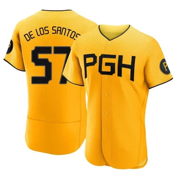 Yerry De Los Santos Men's Pittsburgh Pirates Authentic 2023 City Connect Jersey - Gold