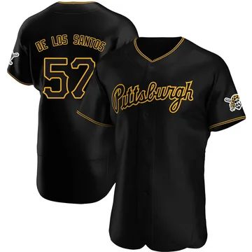 Yerry De Los Santos Men's Pittsburgh Pirates Authentic Alternate Team Jersey - Black