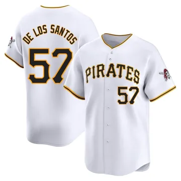 Yerry De Los Santos Men's Pittsburgh Pirates Limited Home Jersey - White