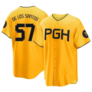 Yerry De Los Santos Men's Pittsburgh Pirates Replica 2023 City Connect Jersey - Gold