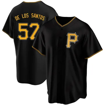 Yerry De Los Santos Men's Pittsburgh Pirates Replica Alternate Jersey - Black