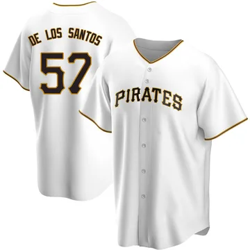 Yerry De Los Santos Men's Pittsburgh Pirates Replica Home Jersey - White