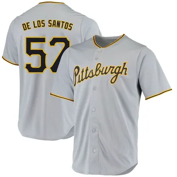 Yerry De Los Santos Men's Pittsburgh Pirates Replica Road Jersey - Gray