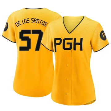 Yerry De Los Santos Women's Pittsburgh Pirates Authentic 2023 City Connect Jersey - Gold