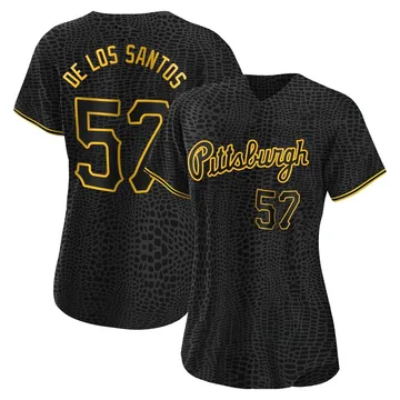 Yerry De Los Santos Women's Pittsburgh Pirates Authentic Snake Skin City Jersey - Black