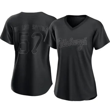 Yerry De Los Santos Women's Pittsburgh Pirates Replica Pitch Fashion Jersey - Black