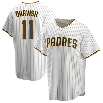 Yu Darvish Men's San Diego Padres Replica Home Jersey - White/Brown