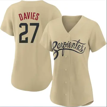 Zach Davies Women's Arizona Diamondbacks Authentic 2021 City Connect Cool Base Jersey - Gold