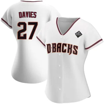 Zach Davies Women's Arizona Diamondbacks Authentic Home 2023 World Series Jersey - White