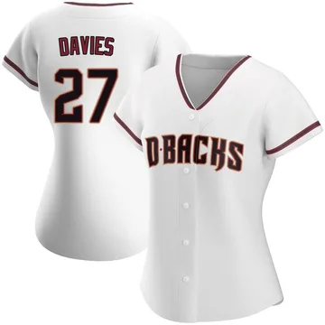 Zach Davies Women's Arizona Diamondbacks Authentic Home Jersey - White