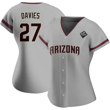 Zach Davies Women's Arizona Diamondbacks Authentic Road 2023 World Series Jersey - Gray