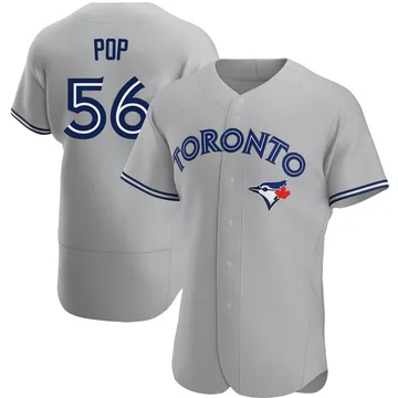 Zach Pop Men's Toronto Blue Jays Authentic Road Jersey - Gray