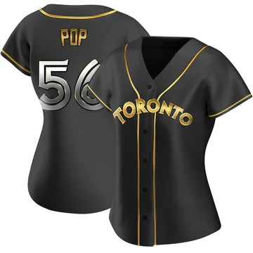 Zach Pop Women's Toronto Blue Jays Replica Alternate Jersey - Black Golden