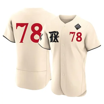 Zachary Kent Men's Texas Rangers Authentic 2023 City Connect 2023 World Series Jersey - Cream