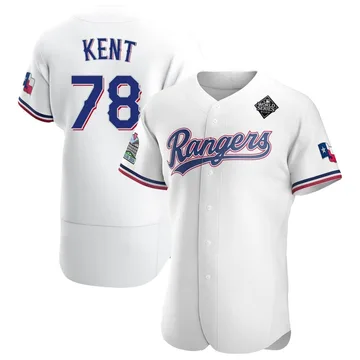 Zachary Kent Men's Texas Rangers Authentic Home 2023 World Series Jersey - White