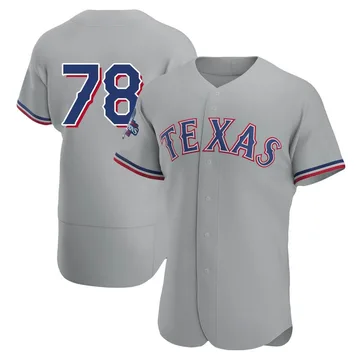 Zachary Kent Men's Texas Rangers Authentic Road 2023 World Series Champions Jersey - Gray