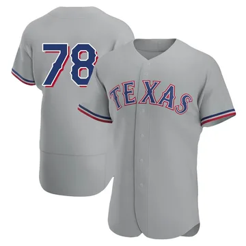 Zachary Kent Men's Texas Rangers Authentic Road Jersey - Gray