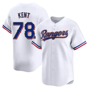 Zachary Kent Men's Texas Rangers Limited White 2024 Collection Jersey - Gold