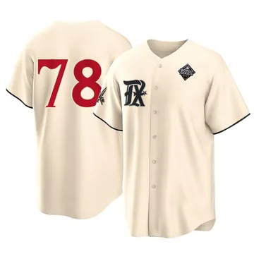 Zachary Kent Men's Texas Rangers Replica 2023 City Connect 2023 World Series Jersey - Cream