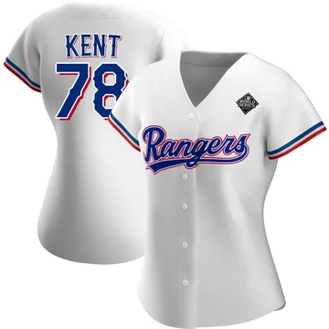 Zachary Kent Women's Texas Rangers Authentic Home 2023 World Series Jersey - White