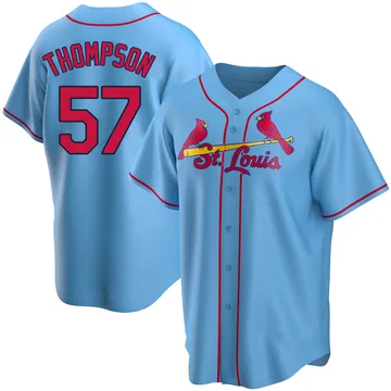 Zack Thompson Men's St. Louis Cardinals Replica Alternate Jersey - Light Blue