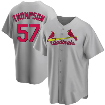 Zack Thompson Men's St. Louis Cardinals Replica Road Jersey - Gray