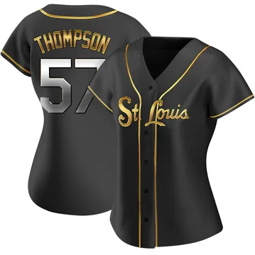 Zack Thompson Women's St. Louis Cardinals Replica Alternate Jersey - Black Golden