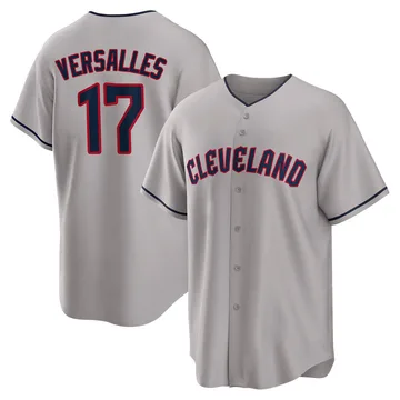 Zoilo Versalles Men's Cleveland Guardians Replica Road Jersey - Gray